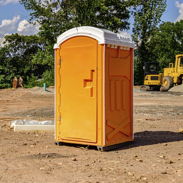 how often are the portable restrooms cleaned and serviced during a rental period in Greenfield Illinois